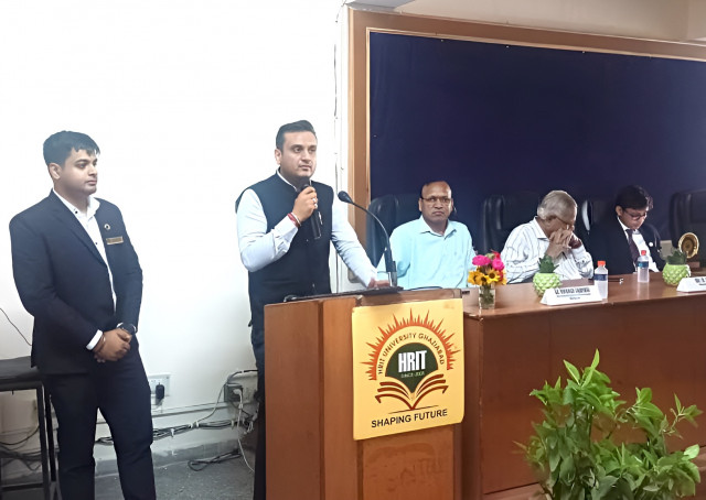 Seminar on "Impact of US Trade Policy on Stock Markets" at HRIT University, Ghaziabad